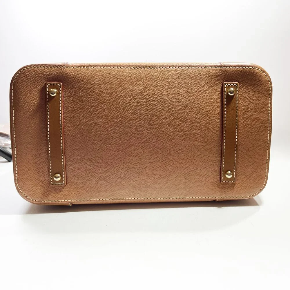 DOONEY & BOURKE Shelby Shopper Tan Shoulder Handbag Tote Leather LF36C - Picture 5 of 12